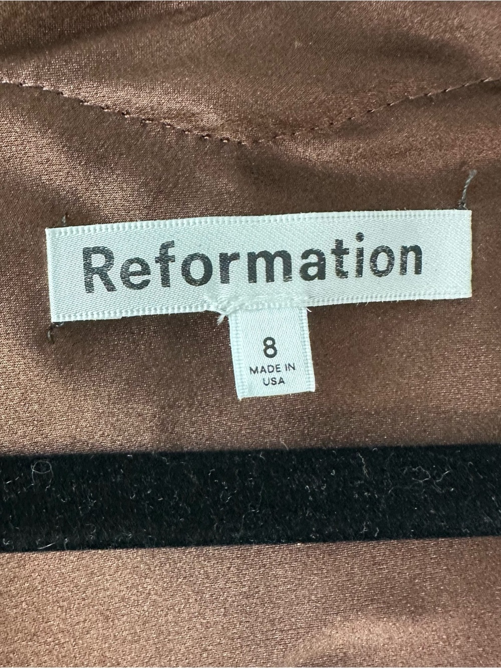 Reformation Aliceyn Silk Dress in Cafe Brown Size US 8 - Picture 4 of 6